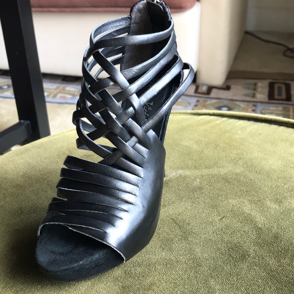 Pour la Victoire, strappy bootie heels, black, 7 - Picture 3 of 8